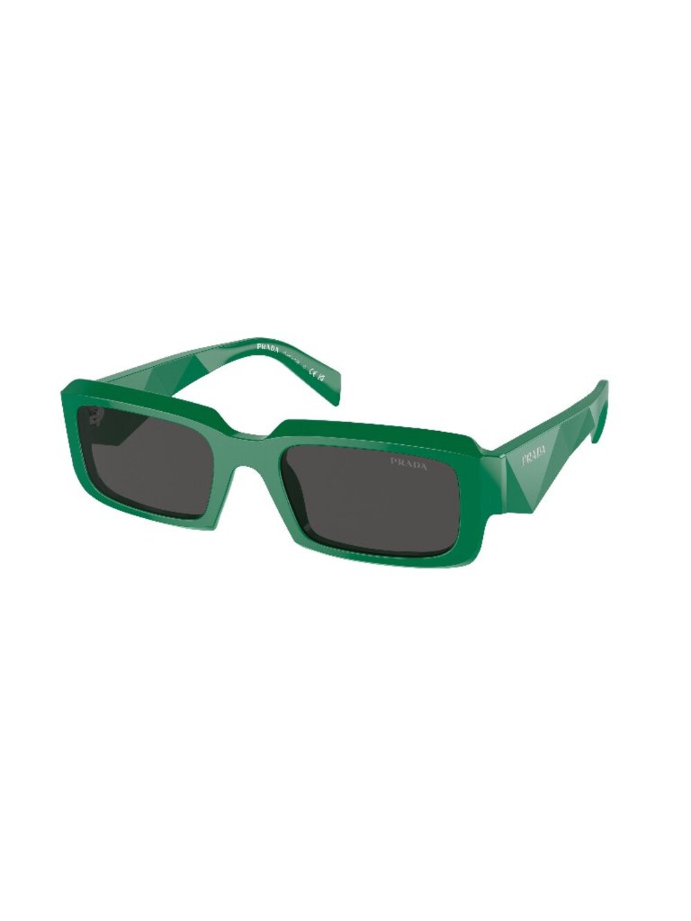 New Prada Men's Sunglasses Green Aviator Grey Lens Acetate Frame PR 27ZS 11L08Z